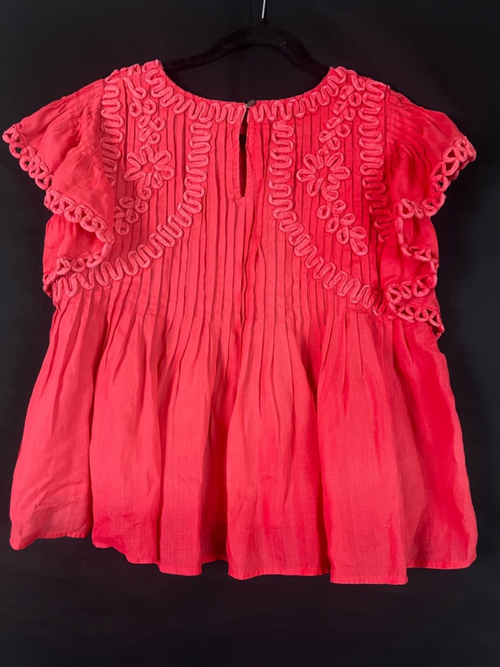 Sea New York Red/Coral Frida Flutter-Sleeve Top - Picture 11 of 13